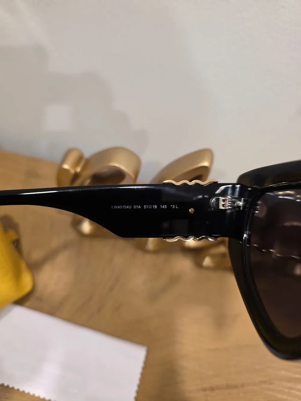 Women’s Black Oversized Sunglasses with Yellow Case
